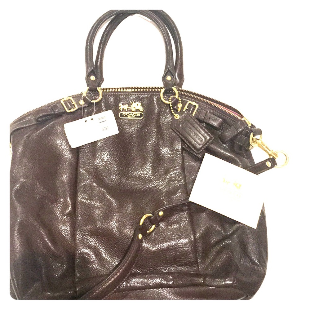 Coach mahogany leather ‘Lindsey’ bag - never used